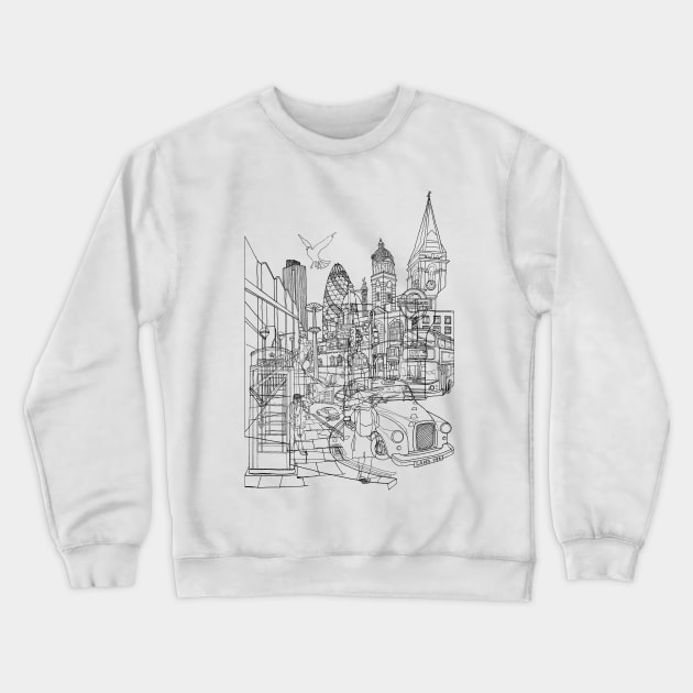 London! (Original) Crewneck Sweatshirt by davidbushell82